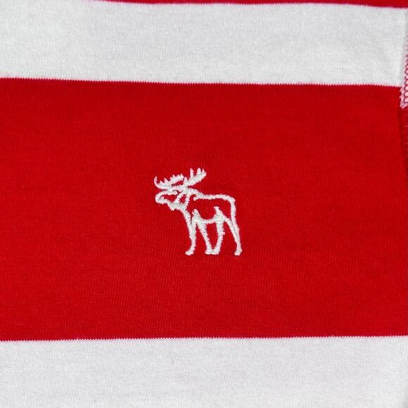 Lot 2 Vintage Abercrombie & Fitch Striped Long Sleeve Shirts Men’s LG Moose Crew - Picture 11 of 15